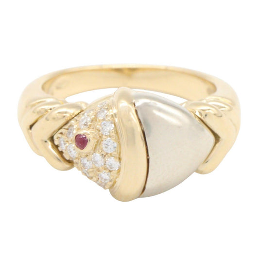 BVLGARI Naturalia Diamond Ruby K18 Ring Size JP 9.5