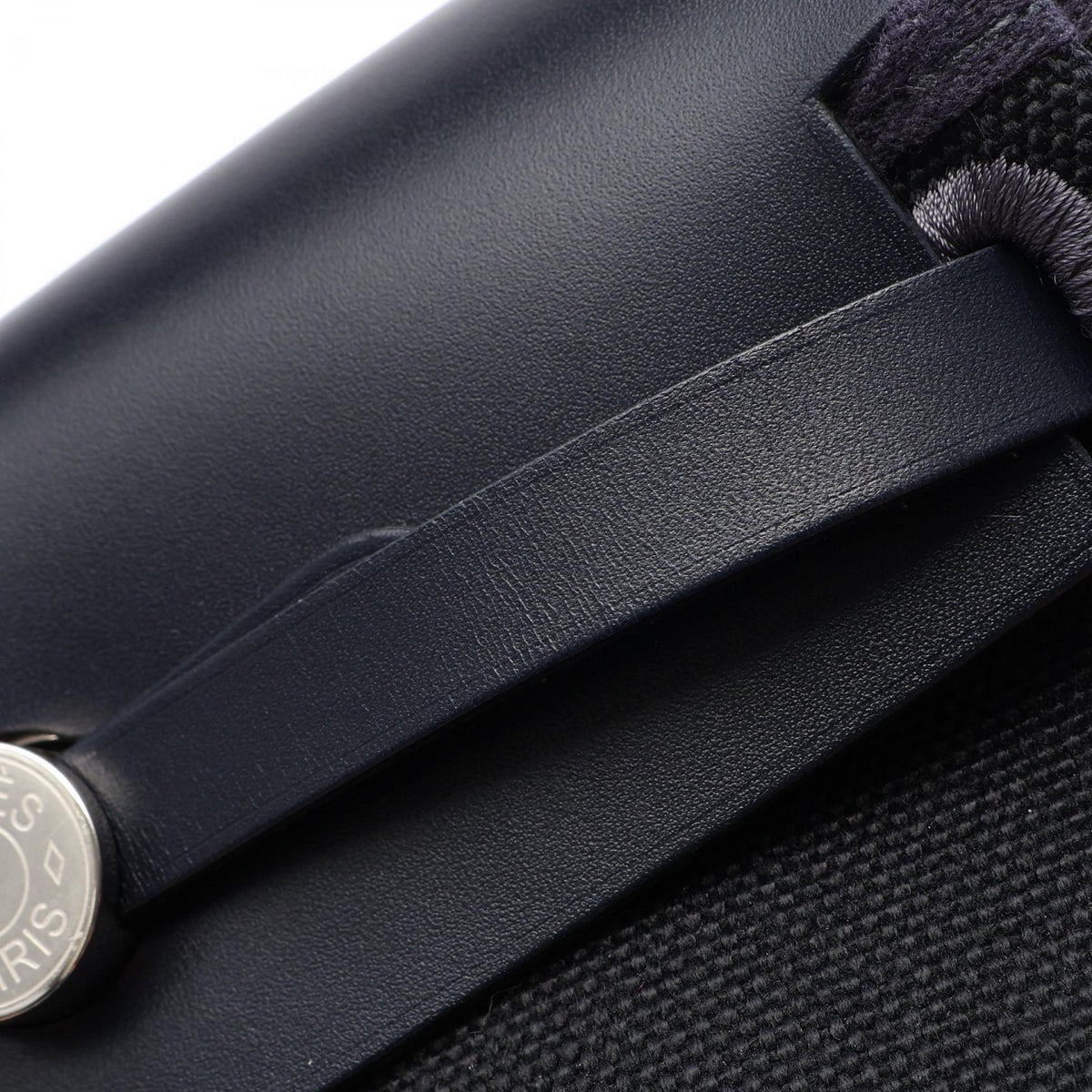 HERMES Herbag Zip Mini Bleu Bag Leather