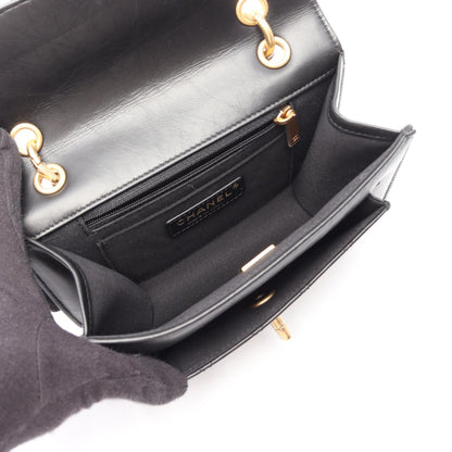 CHANEL Matelasse Small Flap Shoulder Bag Black