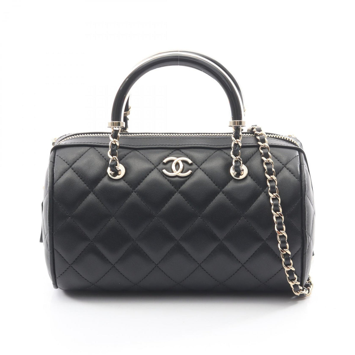CHANEL Matelasse Lambskin 2WAY Handle Bag