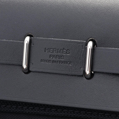 HERMES Herbag Zip Mini Toile Bag Black