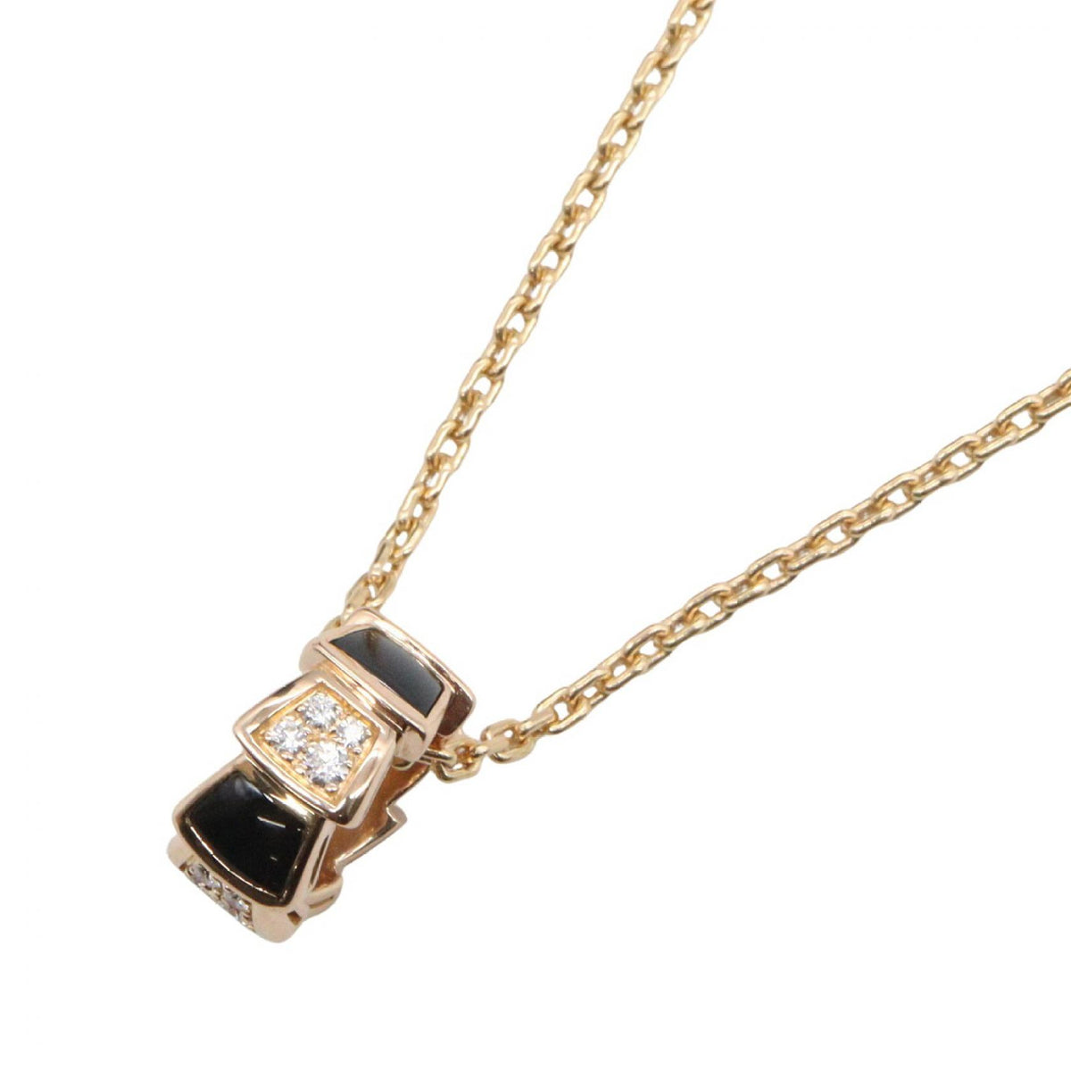 BVLGARI Serpenti Onyx Necklace Gold