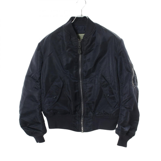 ALPHA MA-1 Nylon Flight Bomber Jacket Navy Size M