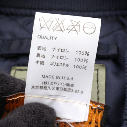 ALPHA MA-1 Nylon Flight Bomber Jacket Navy Size M