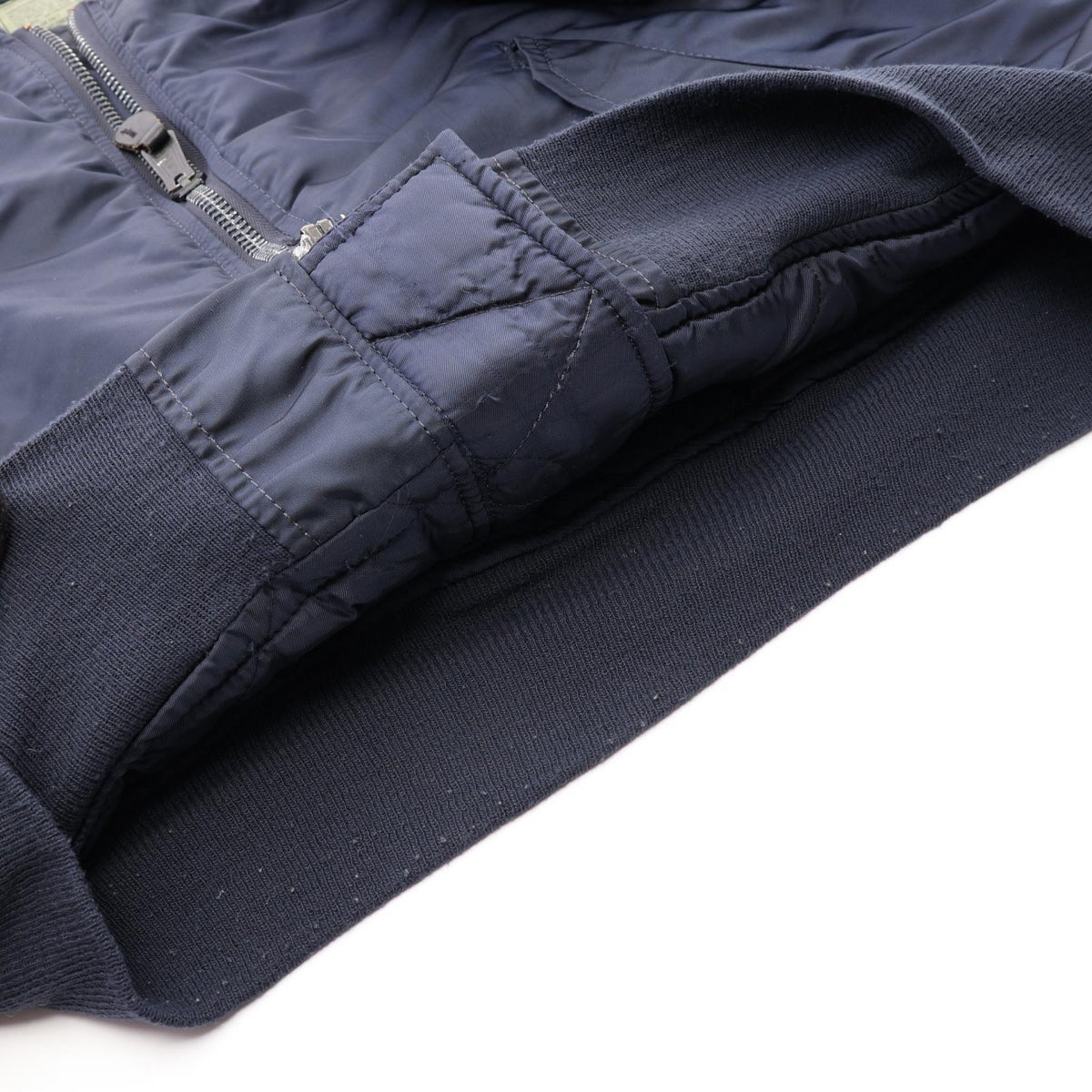 ALPHA MA-1 Nylon Flight Bomber Jacket Navy Size M
