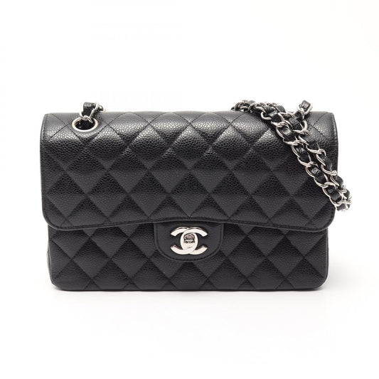 CHANEL Black Caviar Skin Shoulder Bag