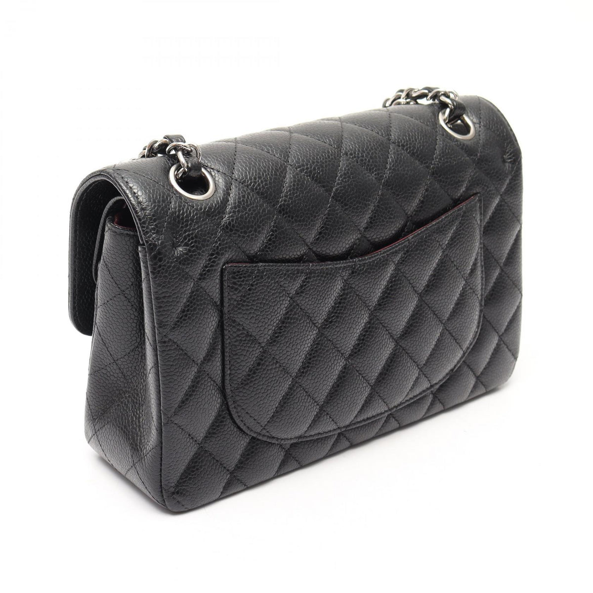 CHANEL Black Caviar Skin Shoulder Bag