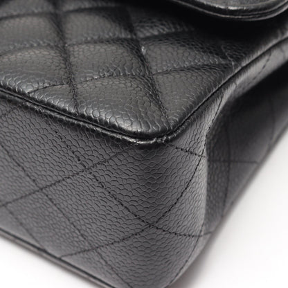 CHANEL Black Caviar Skin Shoulder Bag
