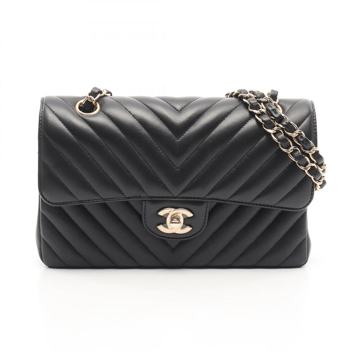 CHANEL Chevron V-Stitch Shoulder Bag