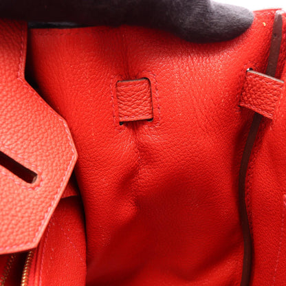 HERMES Birkin 30 Rouge Tomate Togo HW Bag
