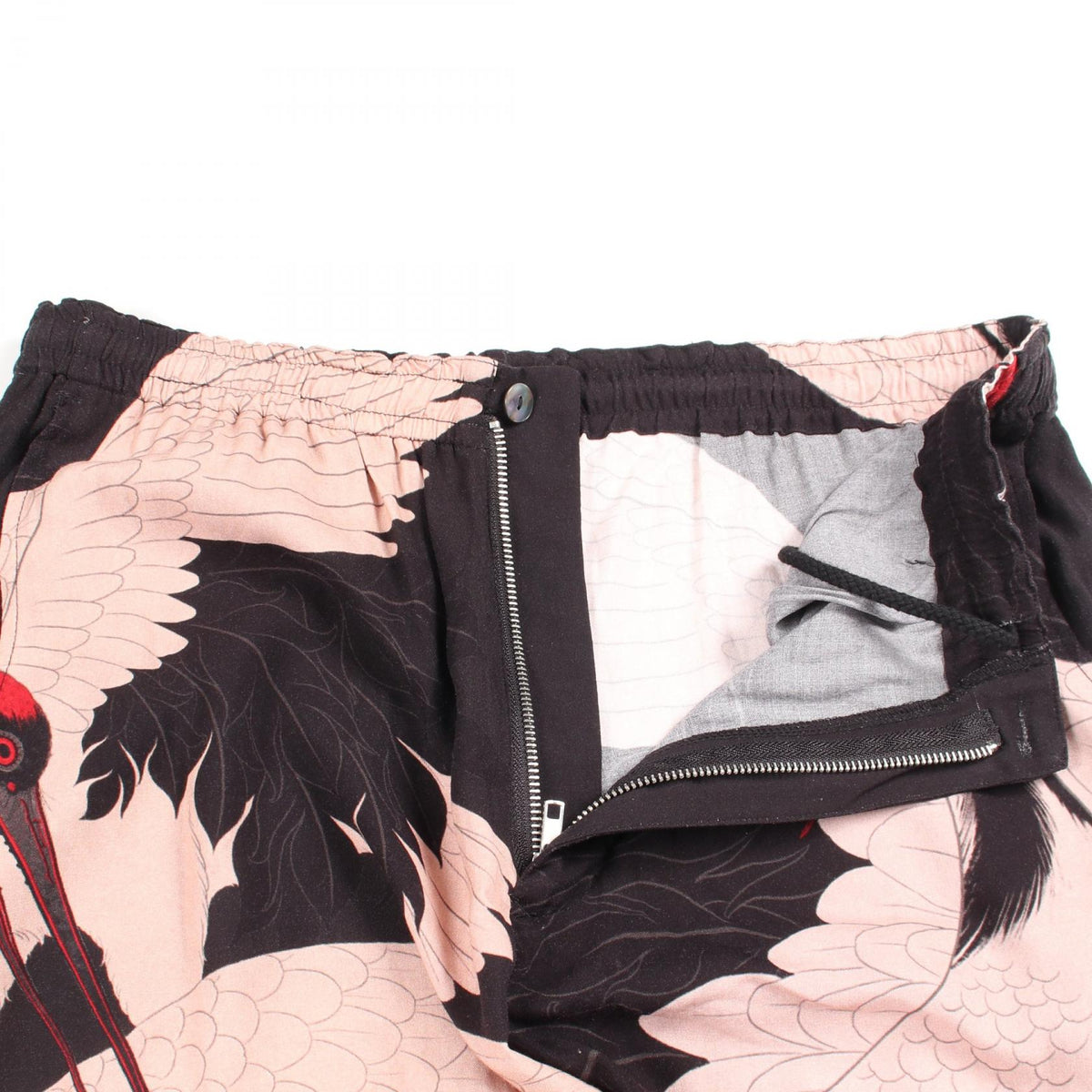 BUDSPOOL BUDSPOOL x BUDSPOOL x GAKKIN Red-Eyed Crane Rayon Pants Size XL