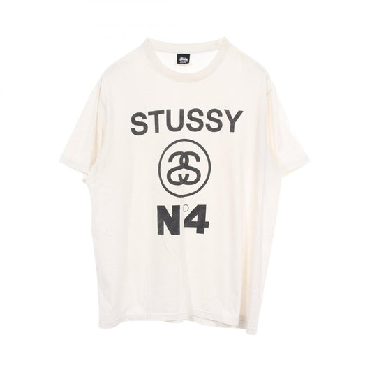 STUSSY No4 Pigment Dyed SS Link T-Shirt White Size XL