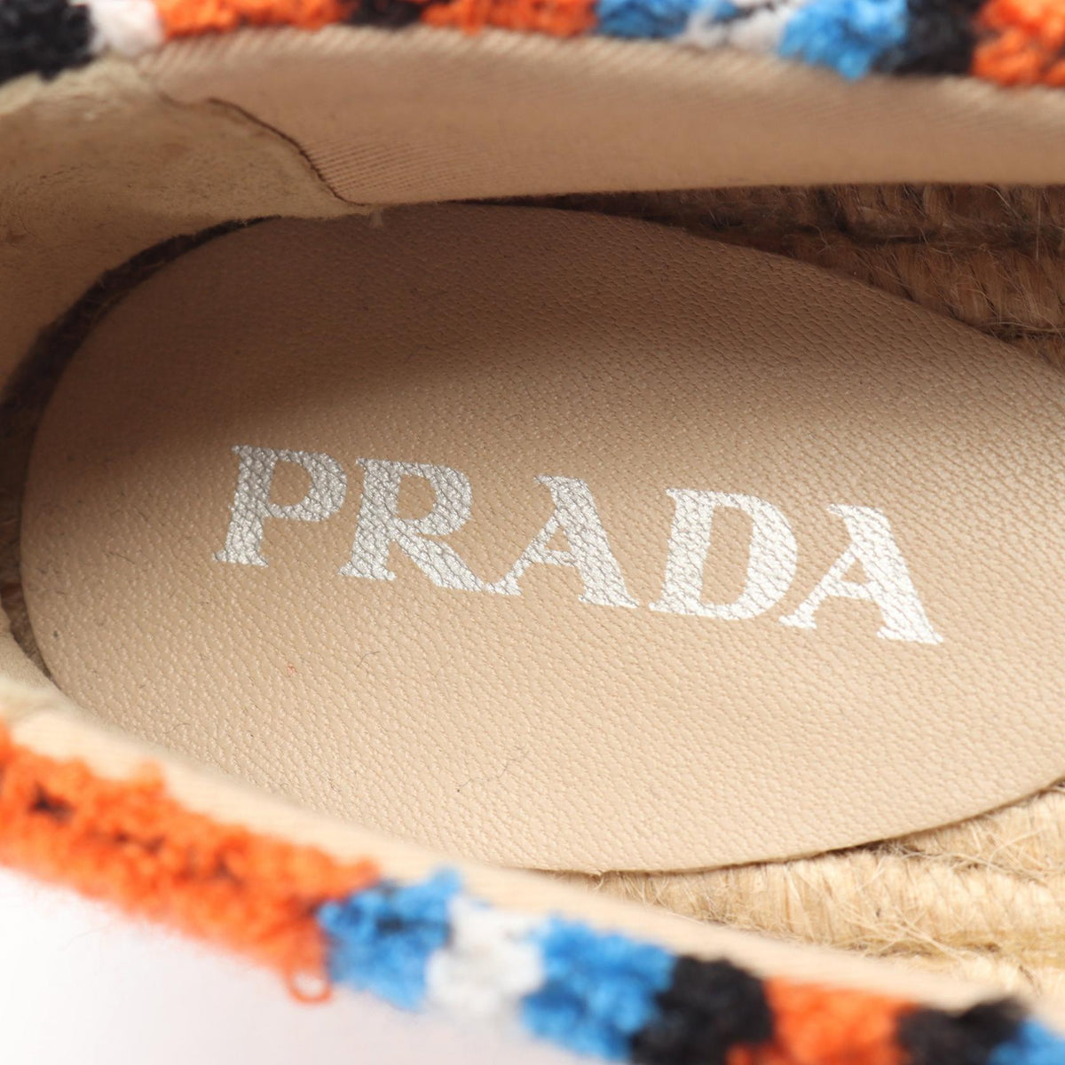 PRADA 22SS Multi Terry Cloth Espadrille Slip-Ons Size 36