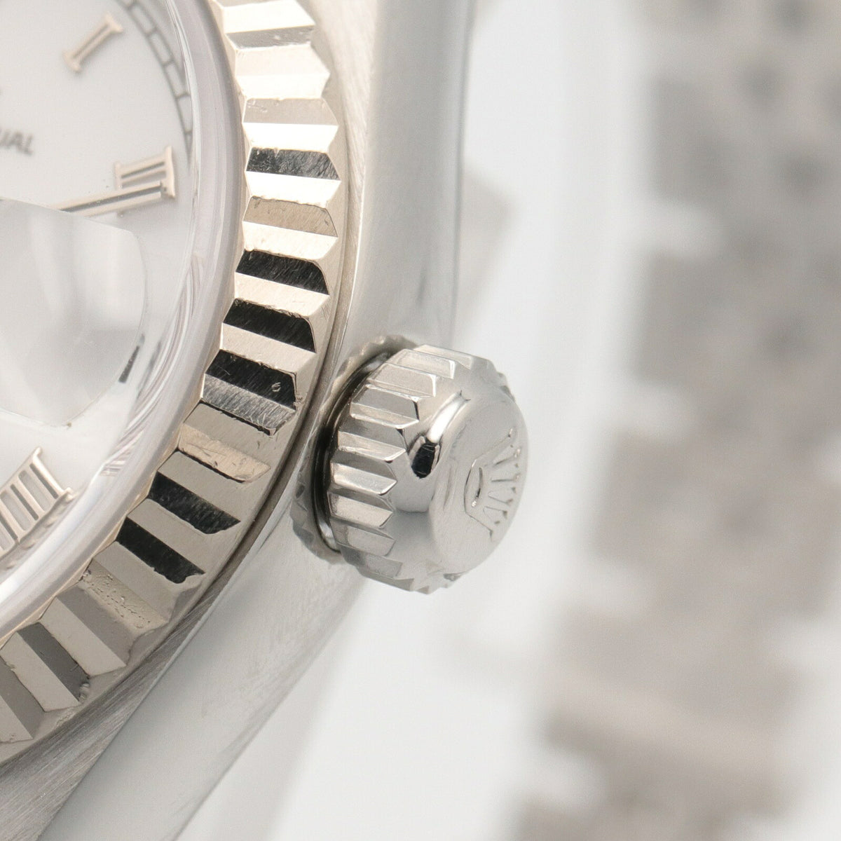ROLEX Datejust K18 WG SS Watch Roman Dial