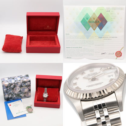 ROLEX Datejust K18 WG SS Watch Roman Dial