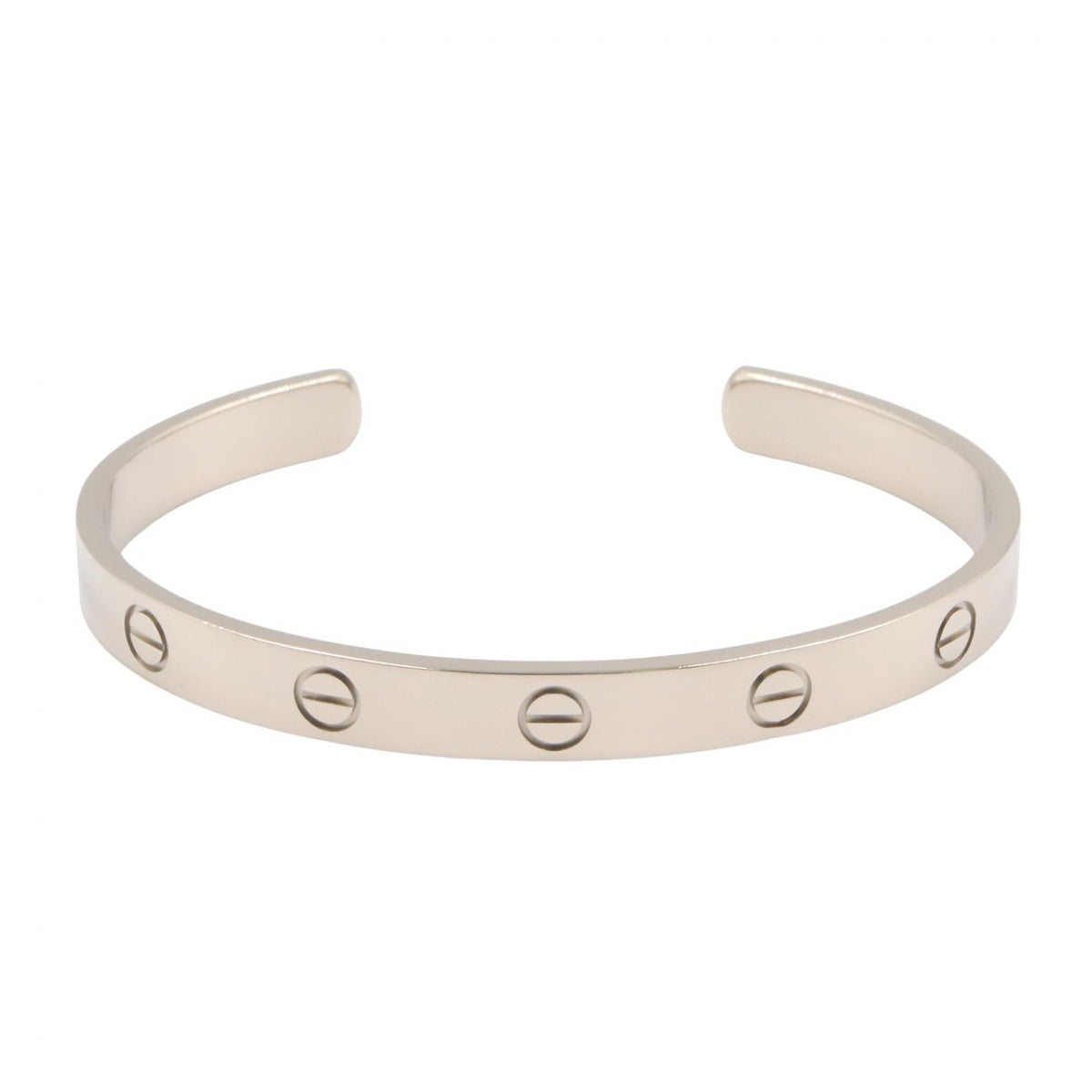 CARTIER Love Open Bangle K18 White Gold Size 17