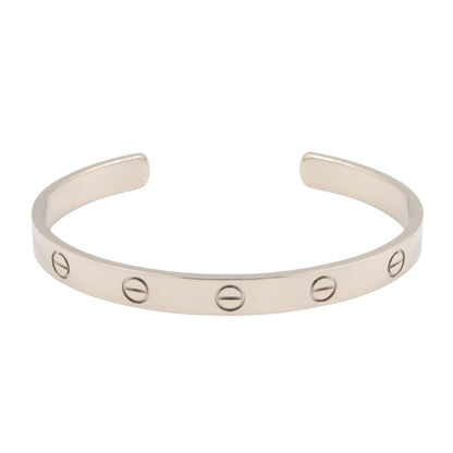 CARTIER Love Open Bangle K18 White Gold Size 17