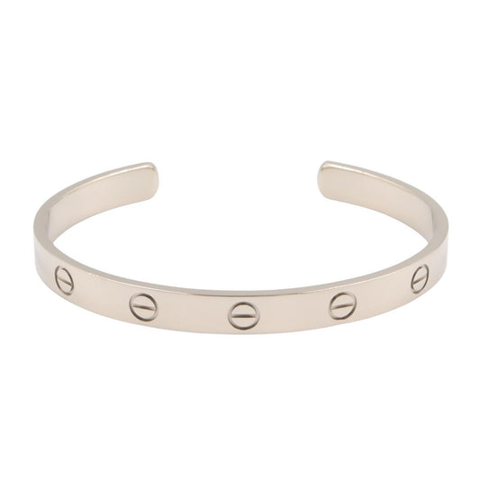 CARTIER Love Open Bangle K18 White Gold Size 17