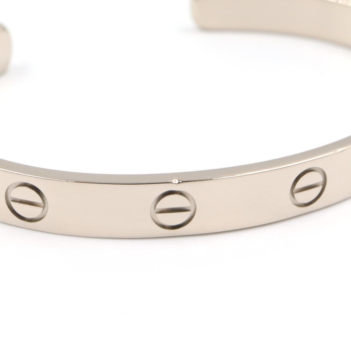 CARTIER Love Open Bangle K18 White Gold Size 17