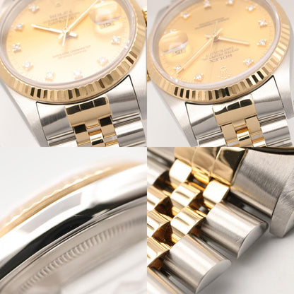 Rolex Datejust 10P Diamond 18K Gold SS Watch