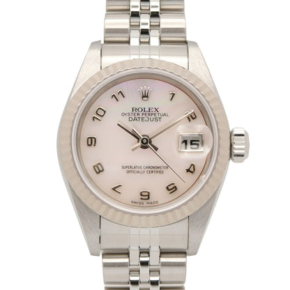 ROLEX Datejust K18WG SS Pink Dial Watch