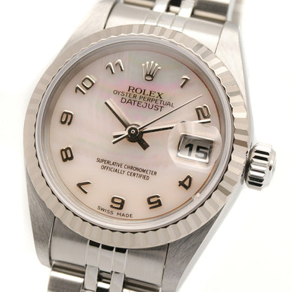 ROLEX Datejust K18WG SS Pink Dial Watch