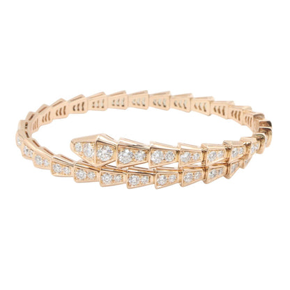 BVLGARI Serpenti Viper Diamond K18PG Bracelet Size L