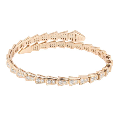 BVLGARI Serpenti Viper Diamond K18PG Bracelet Size L