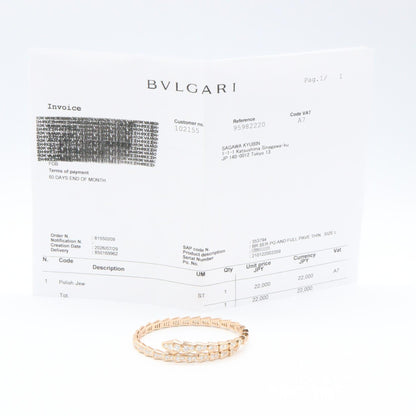 BVLGARI Serpenti Viper Diamond K18PG Bracelet Size L