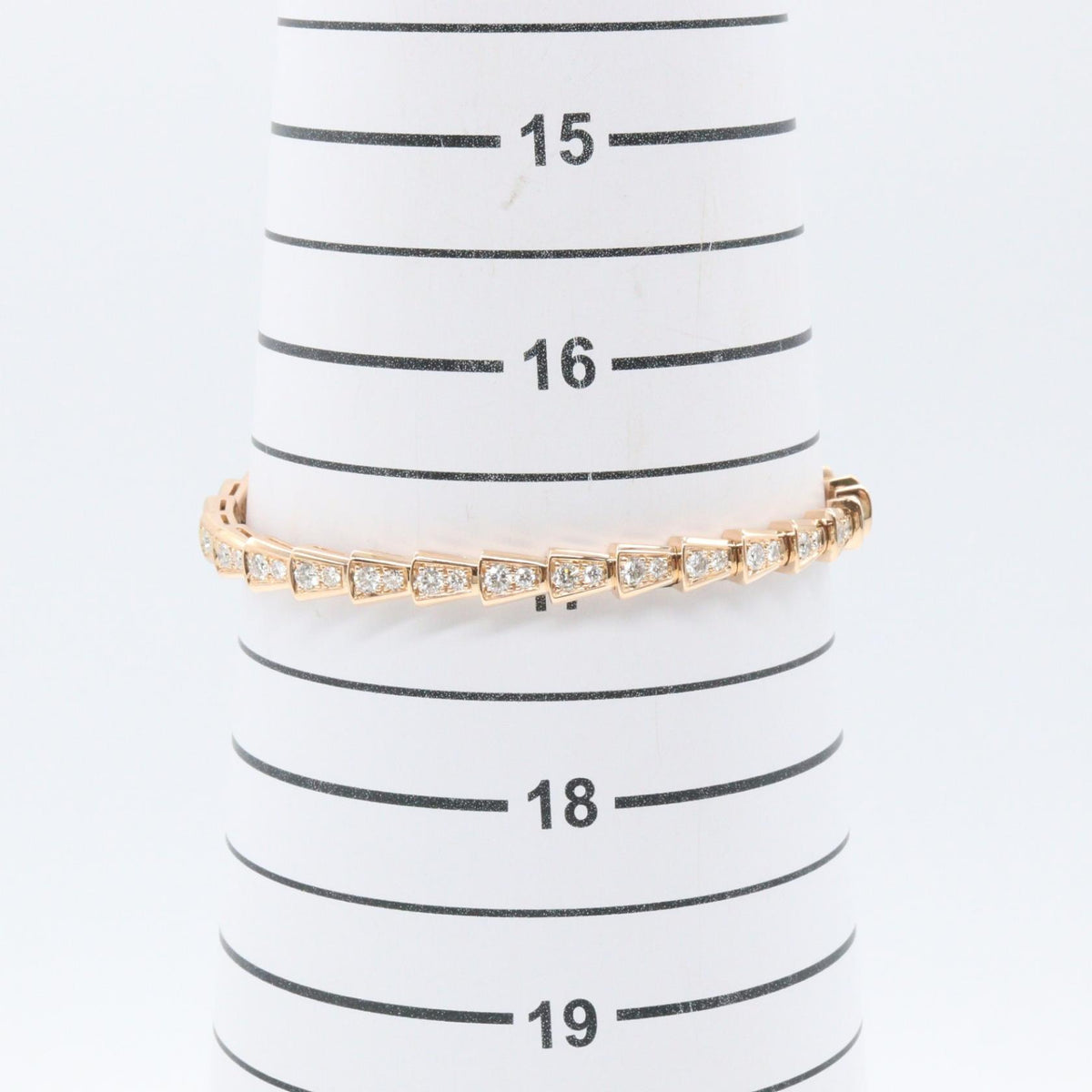 BVLGARI Serpenti Viper Diamond K18PG Bracelet Size L