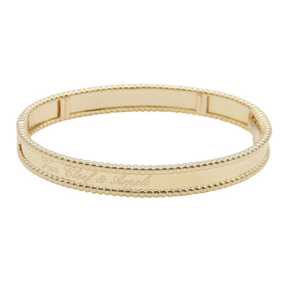 Van Cleef & Arpels Perlee Signature K18 Gold Bangle Size M