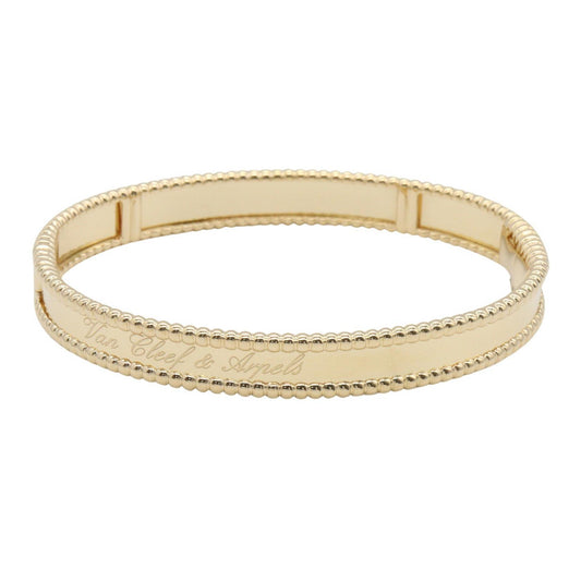 Van Cleef & Arpels Perlee Signature K18 Gold Bangle Size M