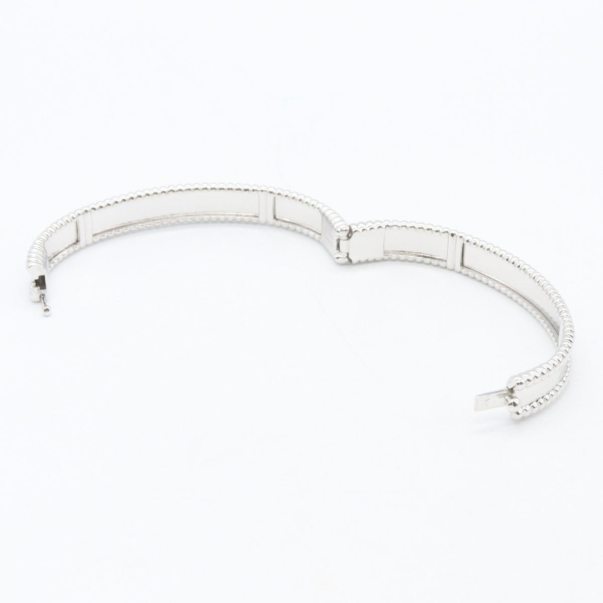 Van Cleef & Arpels 18K White Gold Signature Bracelet Size XS