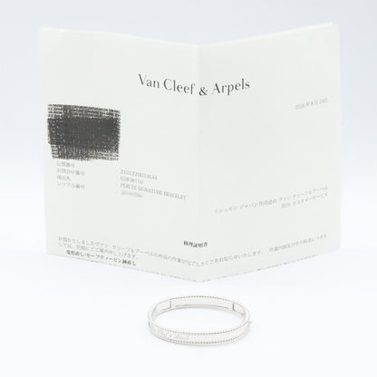 Van Cleef & Arpels 18K White Gold Signature Bracelet Size XS