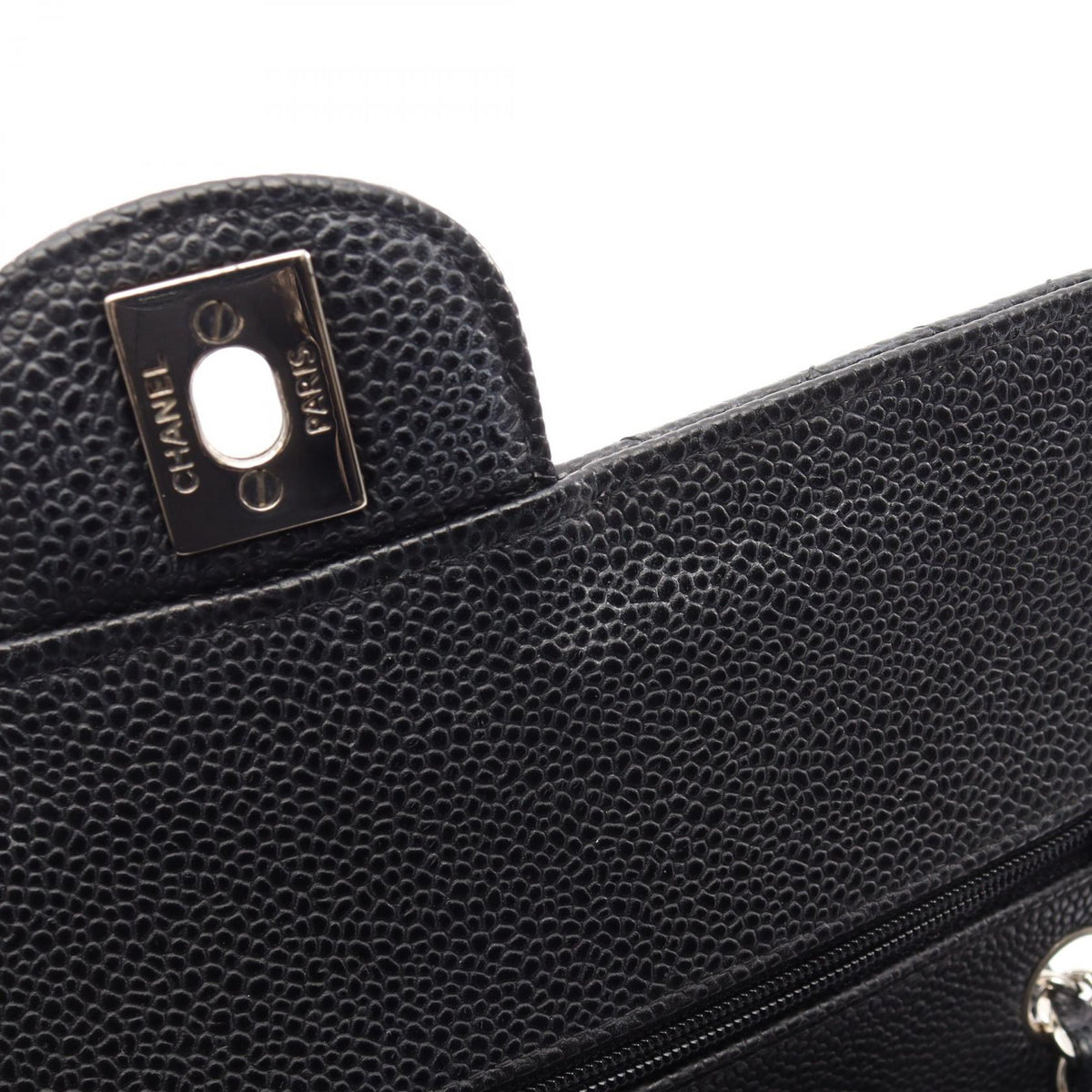 CHANEL Black Matelasse Double Silver HW Shoulder Bag
