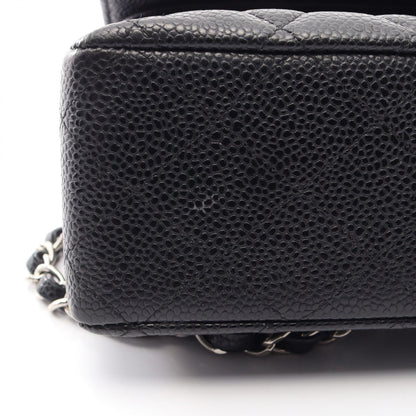 CHANEL Black Matelasse Double Silver HW Shoulder Bag