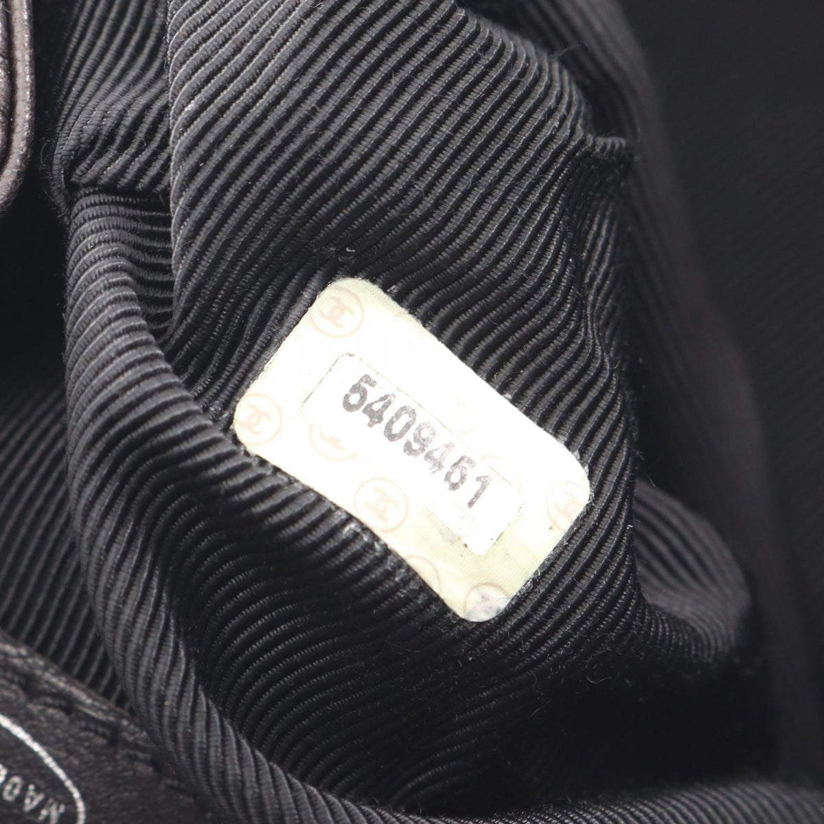 CHANEL Coco Mark Drawstring Backpack Black
