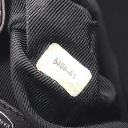 CHANEL Coco Mark Drawstring Backpack Black