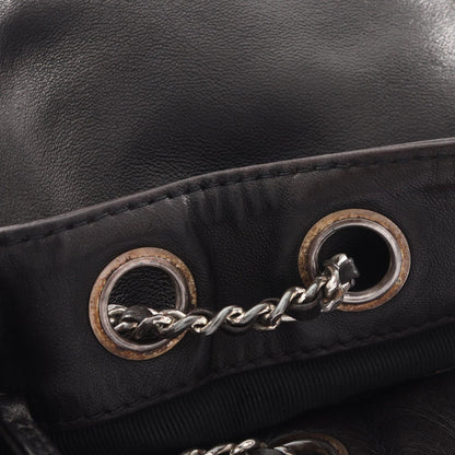 CHANEL Coco Mark Drawstring Backpack Black