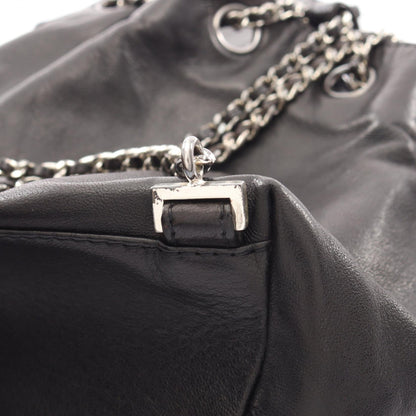 CHANEL Coco Mark Drawstring Backpack Black