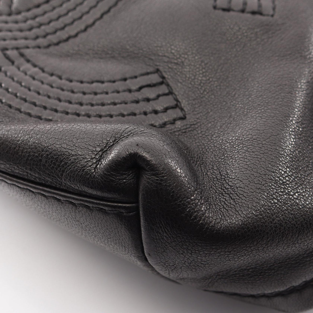 CHANEL Coco Mark Drawstring Backpack Black