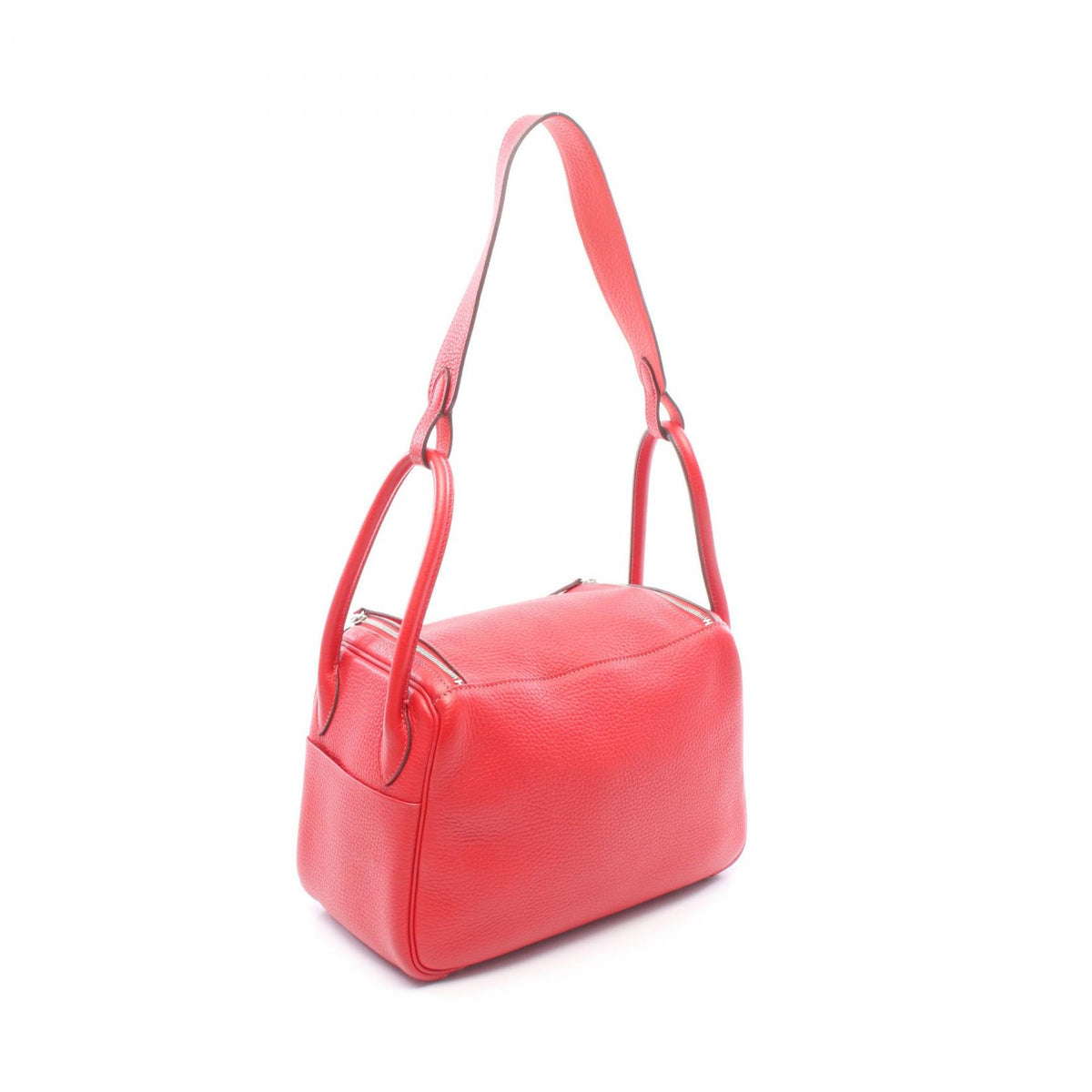 HERMES Lindy 26 Verso Red Shoulder Bag