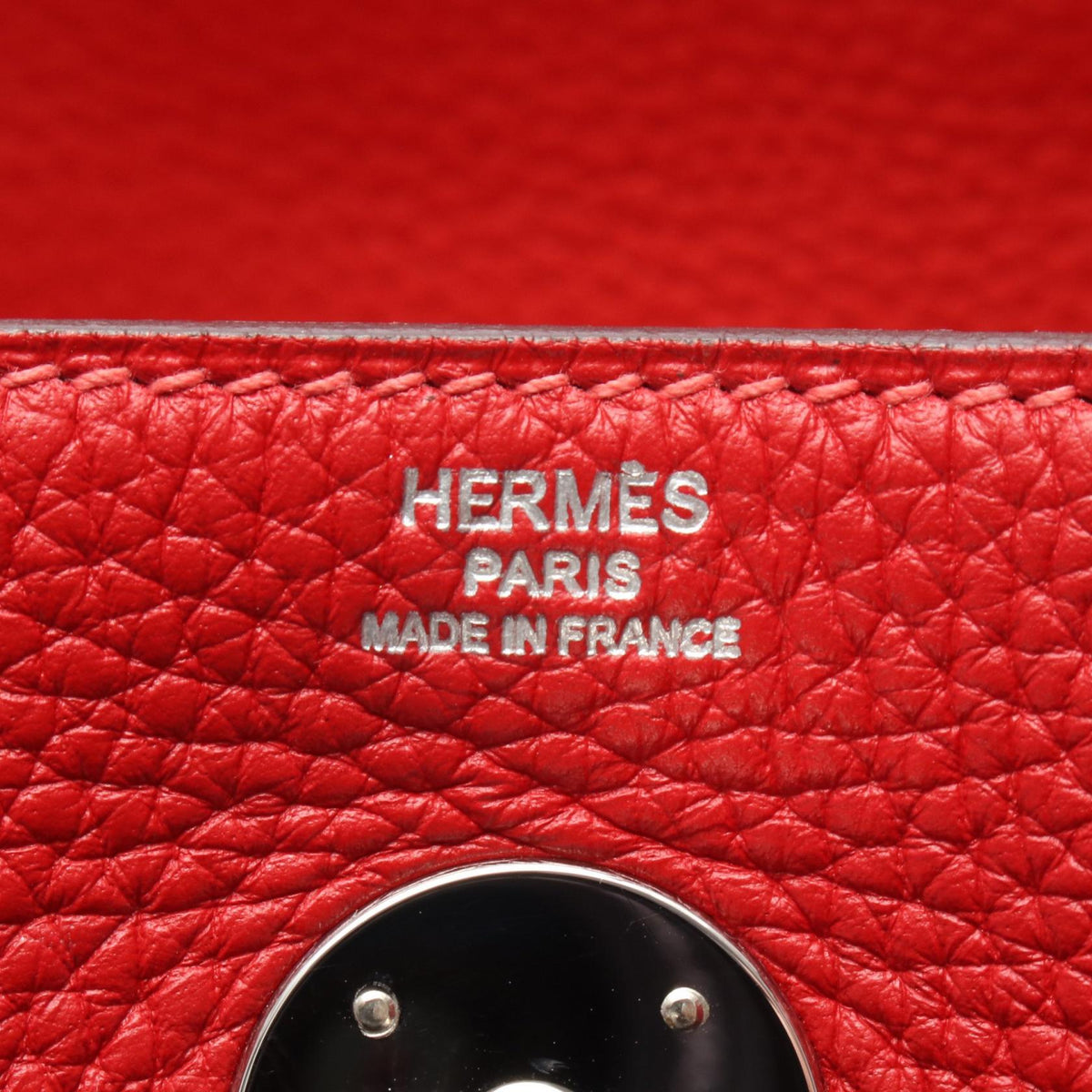 HERMES Lindy 26 Verso Red Shoulder Bag