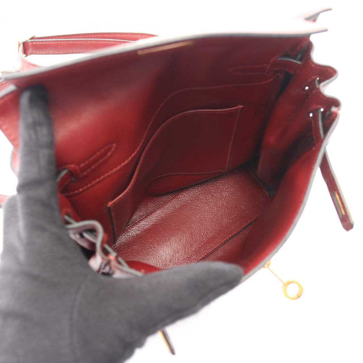 HERMES Kelly Ad PM Veau Backpack Bordeaux