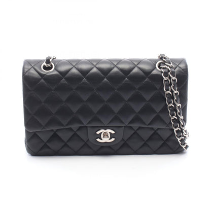 CHANEL Black Lambskin Shoulder Bag