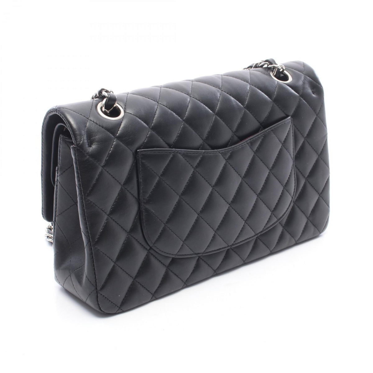 CHANEL Black Lambskin Shoulder Bag