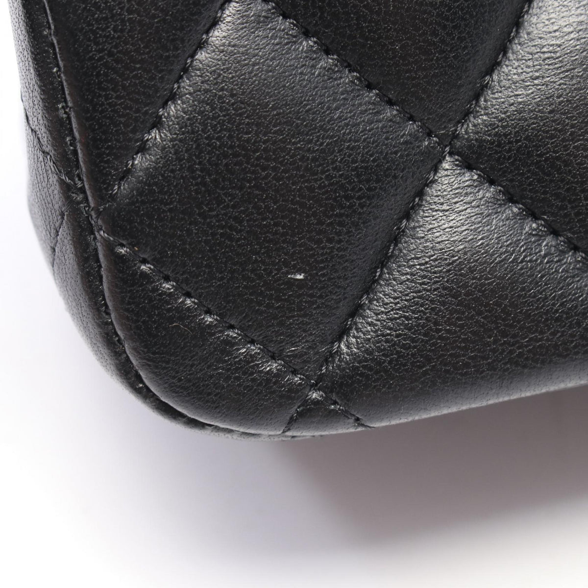 CHANEL Black Lambskin Shoulder Bag