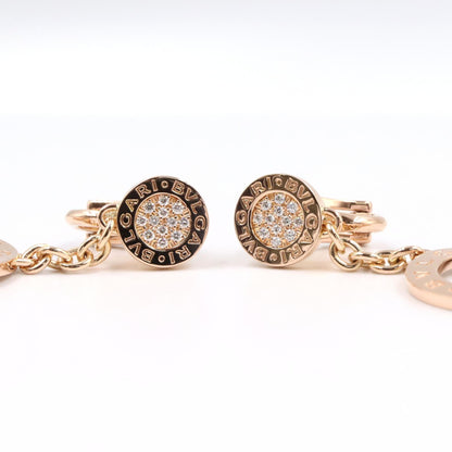 BVLGARI Bvlgari Pave Diamond Pink Gold Earrings
