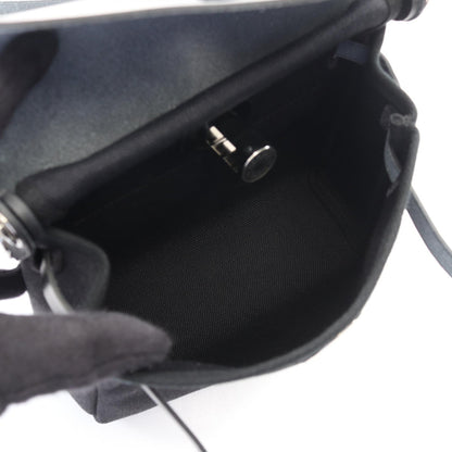HERMES Herbag Zip Mini Toile Bag Black