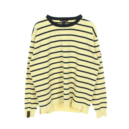 LOUIS VUITTON Striped Silk-Nylon Long Top Yellow Size S